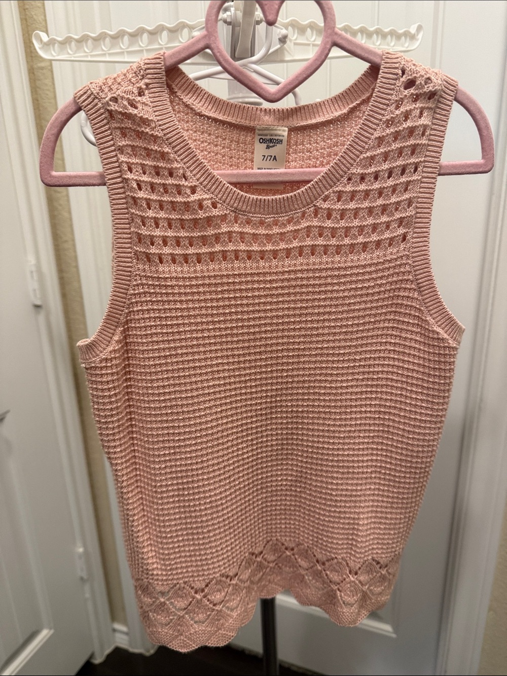 OshKosh B'gosh Dusty Pink Knit Sleeveless Top and skirt set